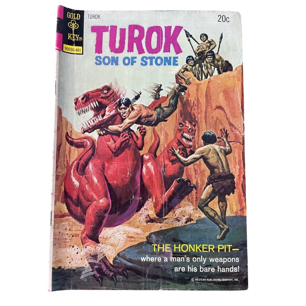 Gold Key Turok Son Of Stone Issue 88 January 1974 Vintage Comic Dinosaurs Drama
